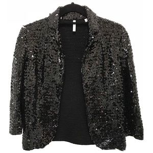 Iisli Black Sequined Jacket